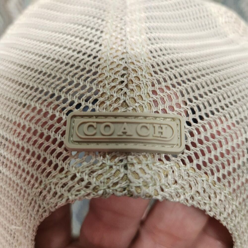 Coach Men's Tan and Cream Hat - Picture 6 of 8